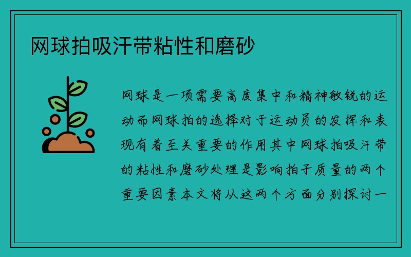 网球拍吸汗带粘性和磨砂