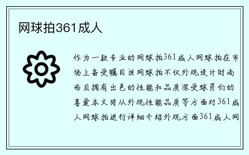 网球拍361成人