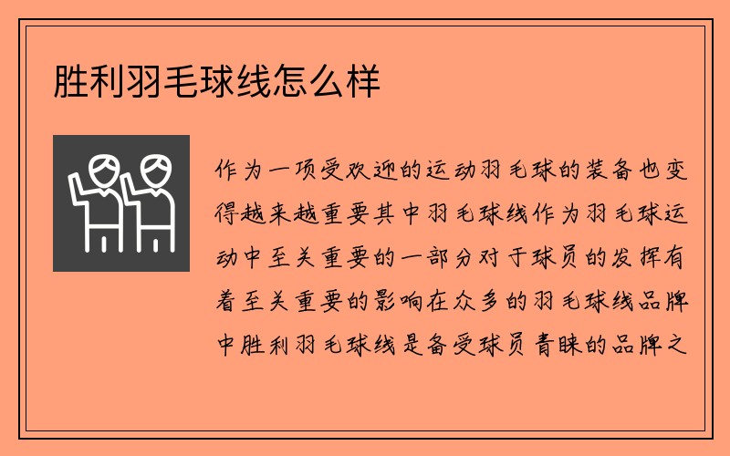 胜利羽毛球线怎么样